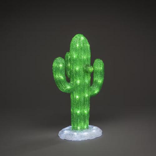 Cactus Acrylic 45cm 64 LED IP44 Clear Konstsmide