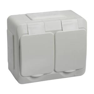 Vægstikkontakt Aqua-Stark 2Polet+J 16A 250V IP44 Schneider Electric