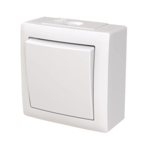 Afbryder Saga Trappe Ekstern 16A 250V IP44 Hvid ABB