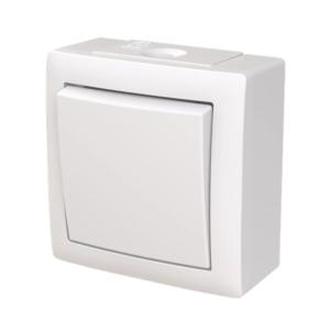 Afbryder Saga Trappe Ekstern 16A 250V IP44 Hvid ABB