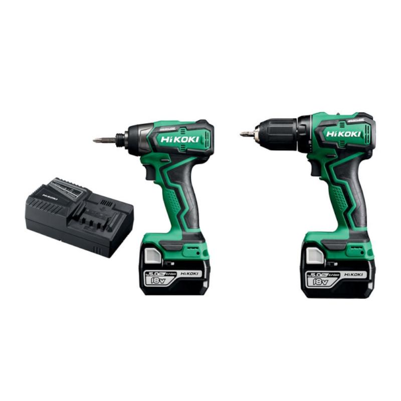 Combo Kit 18V KC18DD 5Ah, HiKOKI KC18DDWAZ