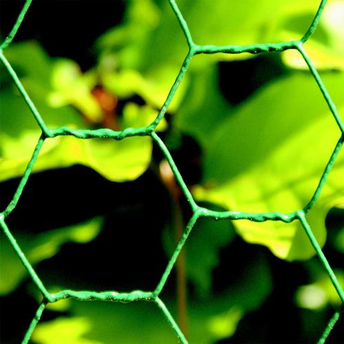 Sekskantnet Plastbelagt Stål, Grøn, 25mm, 10m, Hortus