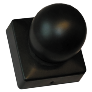 Post Hat Black With Ball 97x97mm