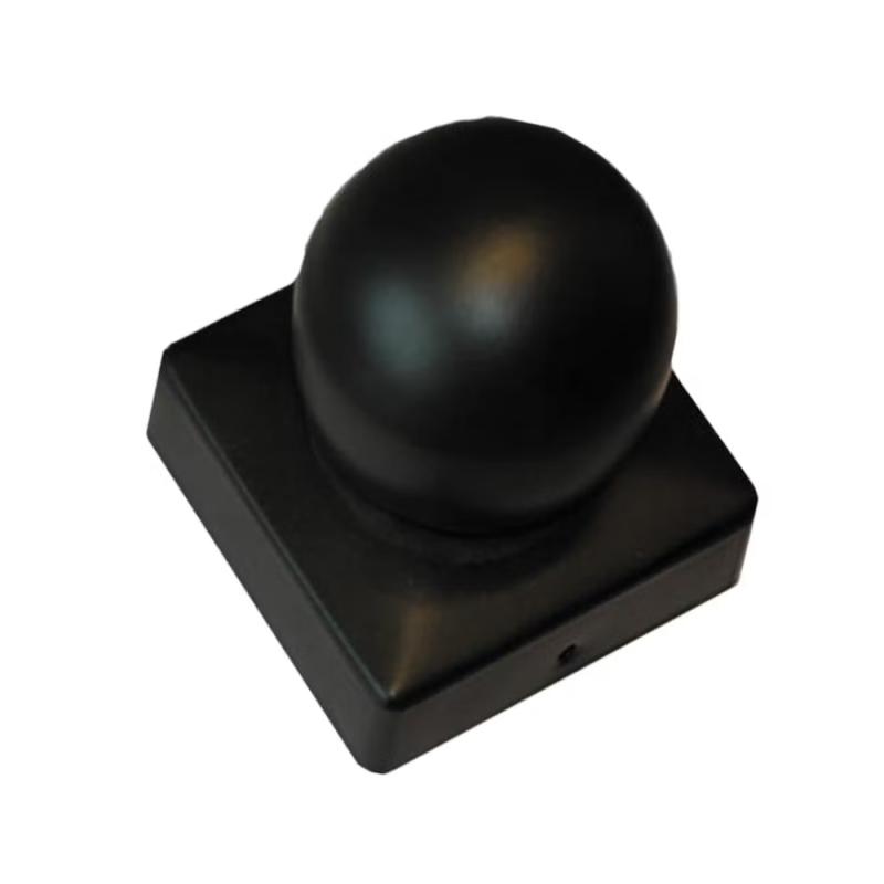 Stolpehætte Sort Med Kugle 71x71mm