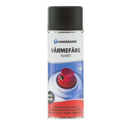 Spraymaling Varmemaling 0,4 Liter Sort Hagmans