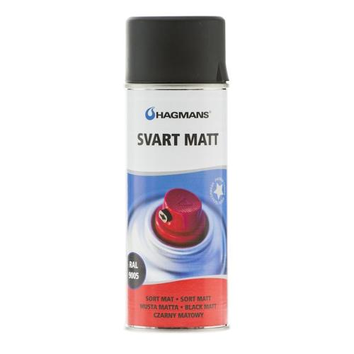 Sprayfärg 0,4 Liter Svart Matt Hagmans