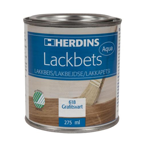 Lackbets Aqua 618 Grafitsvart 275ml, Herdins