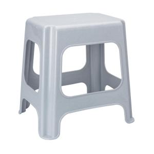 Stool, 42cm, Silver Grey, Nordic Plastic