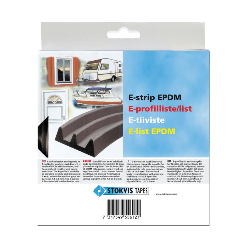 Tætningsliste E 9mmx4mmx100m EPDM Brun Stokvis Tapes