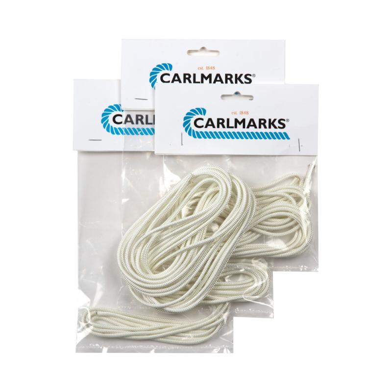 Startsnor Flettet 3,5mmx130m Hvid Carlmarks