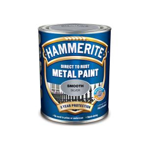 Metallfärg Smooth Finish 0,75 Liter Silver Hammerite