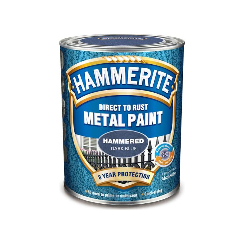 Metallfärg Hammer Effect Metall 0,25 Liter Mörkblå Hammerite