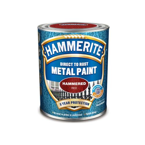 Metallfärg Hammer Effect 0,25 Liter Röd Hammerite