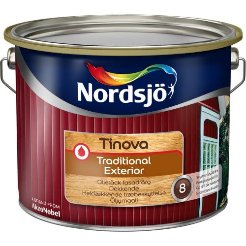 Oljetäckfärg 337 Vit Tinova Trad Ext UT G30 10L, Nordsjö