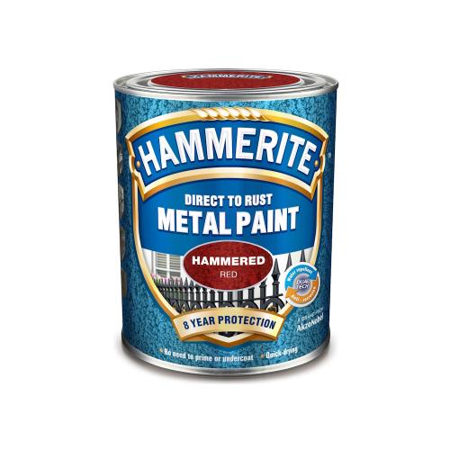Metallfärg Hammer Effect 0,75 Liter Röd Hammerite