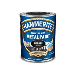 Metallfärg Smooth Finish 0,25 Liter Svart Hammerite