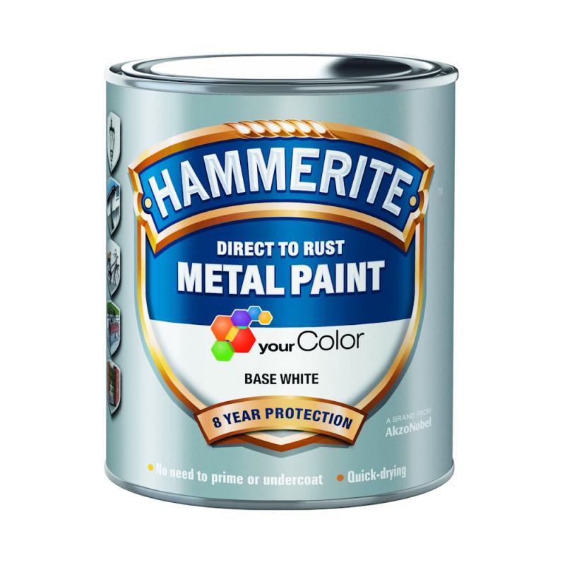 Metallfärg G80 Vit 1L, Hammerite