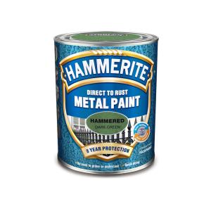 Metalmaling Hammereffekt 0,75 Liter Mørkegrøn Hammerite