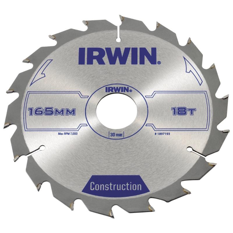 Rundsavklinger 18T, 165x30mm, Irwin