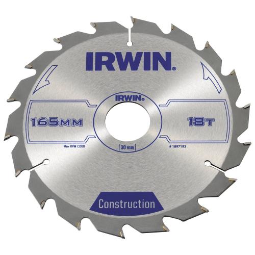 Circular Saw Blades 18T, 165x30mm, Irwin