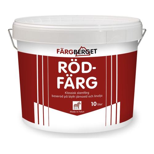 Rödfärg Kokt Färgberget 10L Röd Falu Vapen