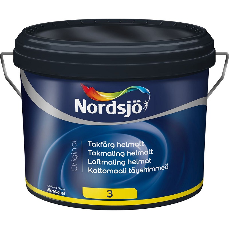 Tak&väggfärg Original Helmatt 3 BW Inomhus 1L, Nordsjö