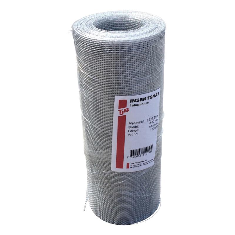 Insektnet Aluminium, 10000x800mm, 8m2, TJB