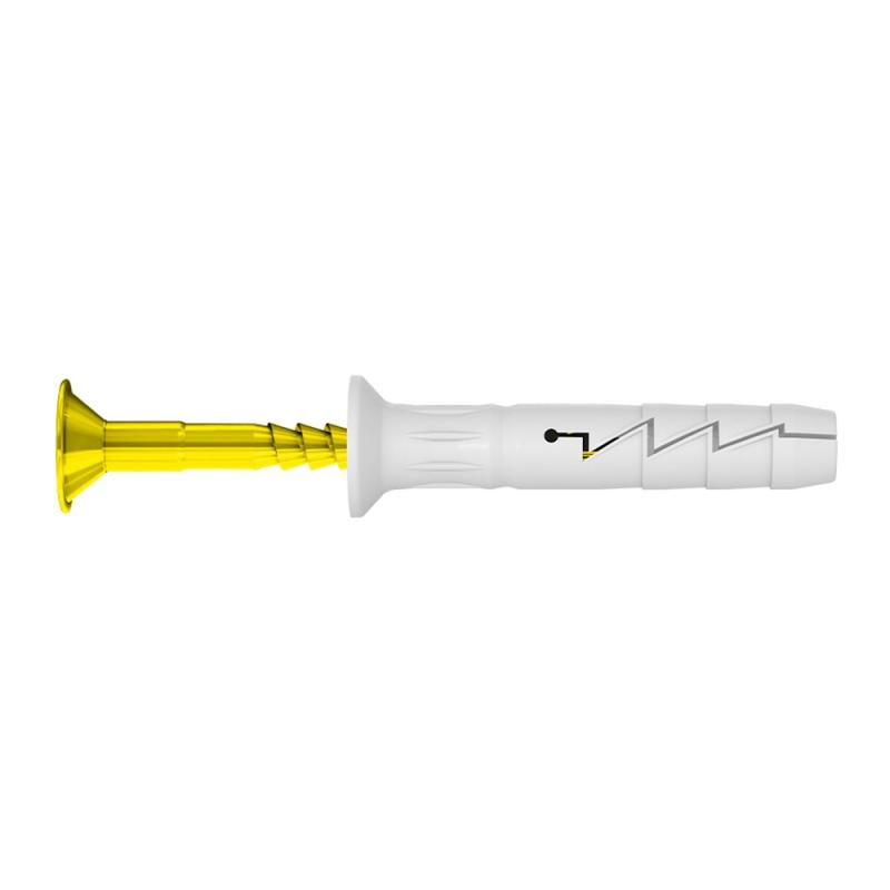 Sømprop R-FX 5x50mm Elektrogalvaniseret Gul 100stk Rawlplug