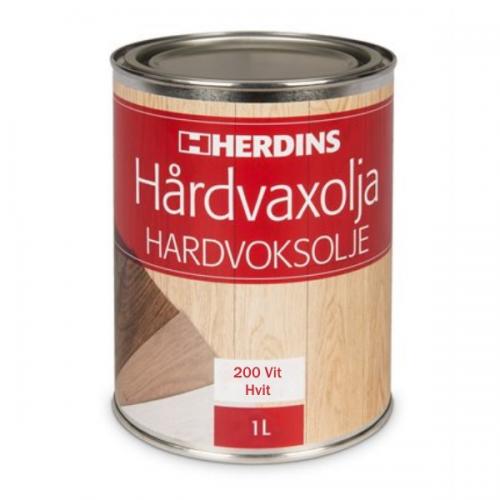 Hårdvaxolja Pigmenterad Vit 1L, Herdins