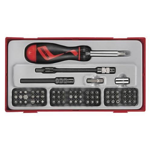 Bitskruetrækkersæt, 74 Stykker, 265mm, Teng Tools