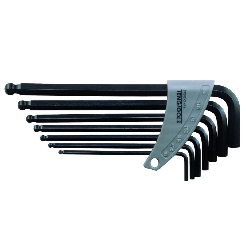 Sexkantnyckelsats 7-Delar Svart Teng Tools