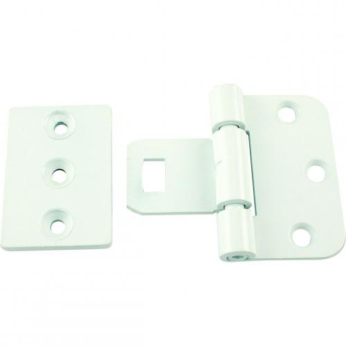 Gångjärn Symmetriskt Miller Vit Epoxylack Justerbar 2st