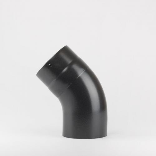 Emaljerad Rörböj För Kaminanslutning 45 Grader, Svart, 130mm