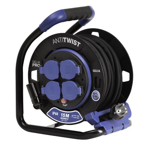 Kabeltromle Fast Nav 25m 3G1.5 Jordet H07RN-F IP44, Gelia