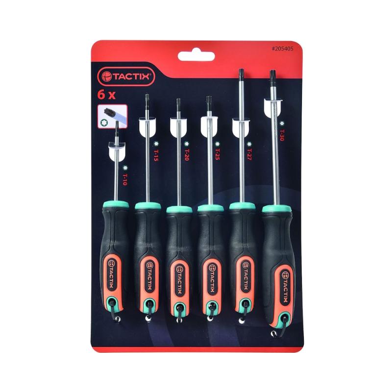 Skruetrækkersæt Torx 6stk Tactix