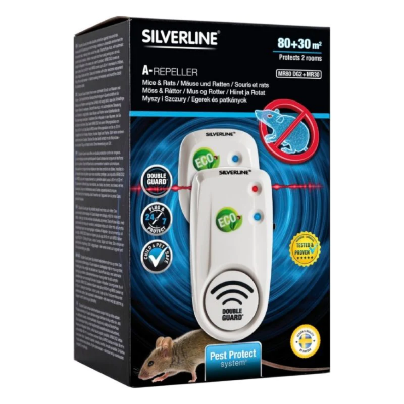 Avskräckare Mus & Råtta MR80 DG2+MR30 Silverline