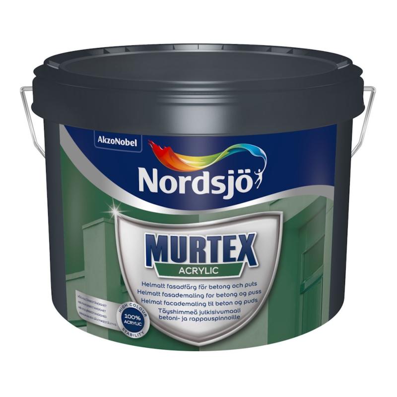 Facademaling Murtex Akryl Fuld Måtte Base 1L Hvid Nordsjö