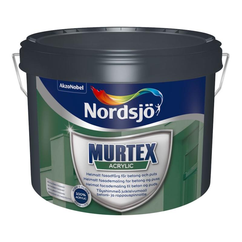 Facademaling Murtex Akryl Fuld Måtte 0,93L Base Sort Nordsjö