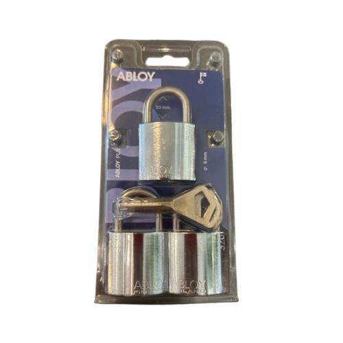 Hængelås PL320 Klasse 1 3stk Abloy