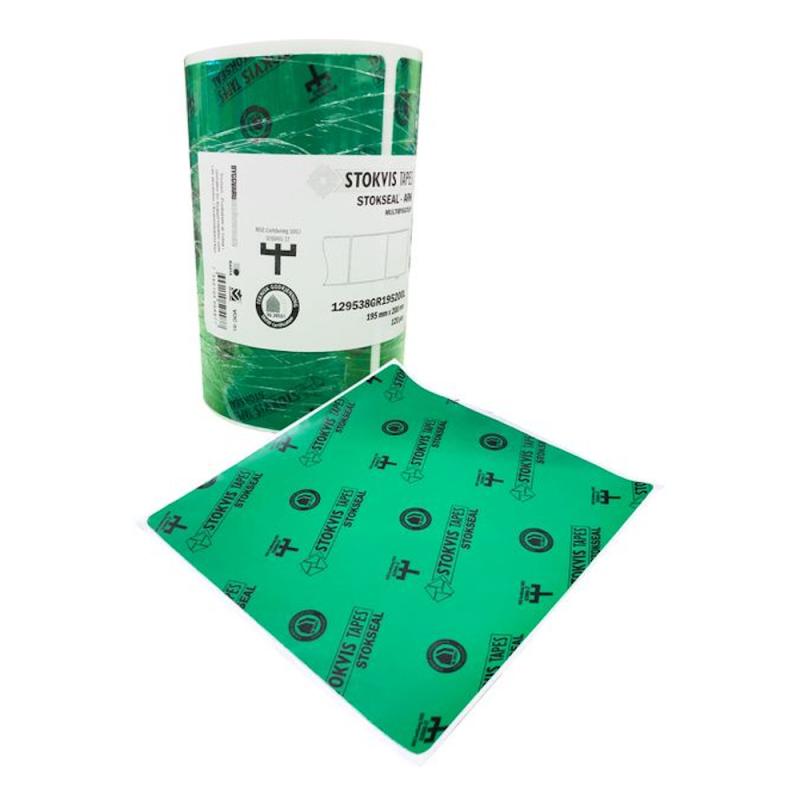 Fugebånd Byggefolie Stokseal Multiark 195mmx200mm Grøn 120stk Stokvis Tapes
