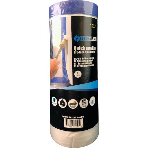 Hurtig Maskering Plast Indendørs Blå 2.7x17m, Stokvis
