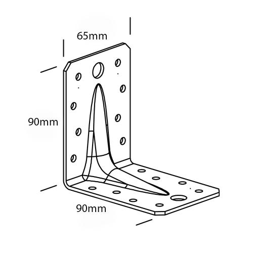 Angle Iron MF VFZ 1.5x65x90x90mm, Joma