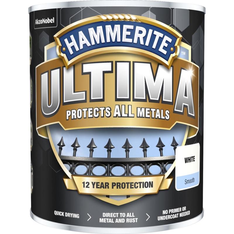 Metallfärg Hammerite Ultima 0,25 L (White)