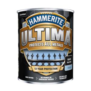 Metallfärg Ultima Smooth 0,75 Liter Svart Hammerite