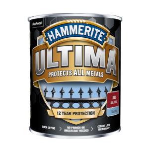 Metalmaling Ultima Smooth 0,25 Liter Rød Hammerite