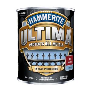 Metalmaling Ultima Smooth 0,75 Liter Rød Hammerite