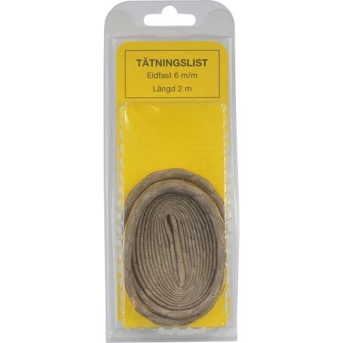 Tätningsgarn för Eldstad 6MM Längd 2M