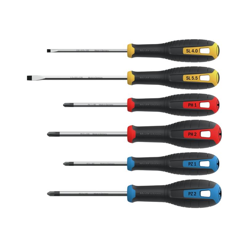 Skruetrækkersæt HSS Phillips, Pozidriv, Slotted, 6 Delt, Hultafors 444425