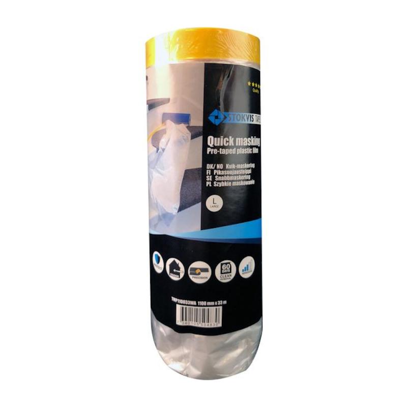 Hurtig Afdækning UV-Resistent 60 Dage Washi 1400mmx33m Gul Stokvis Tape