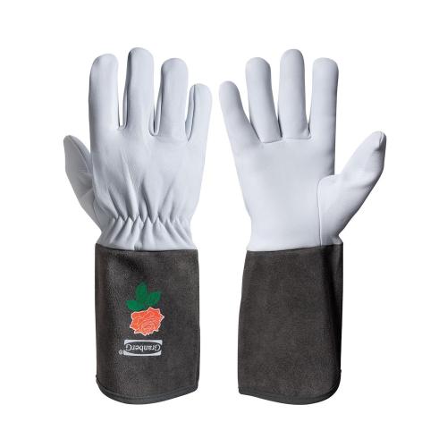 Rosehandske Gedeskind Hvid/Grå Granberg